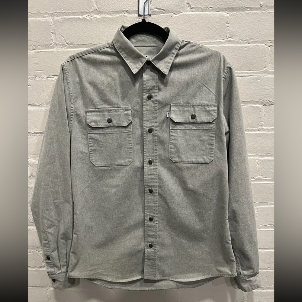 Parker Dusseau Men’s Cycling Commuter Shirt - Small - Green Oxford Twill